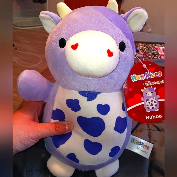 NWT Bubba the Cow 10” Squishmallow Hugmee Valentines Day 2024 HTF - Picture 1 of 4